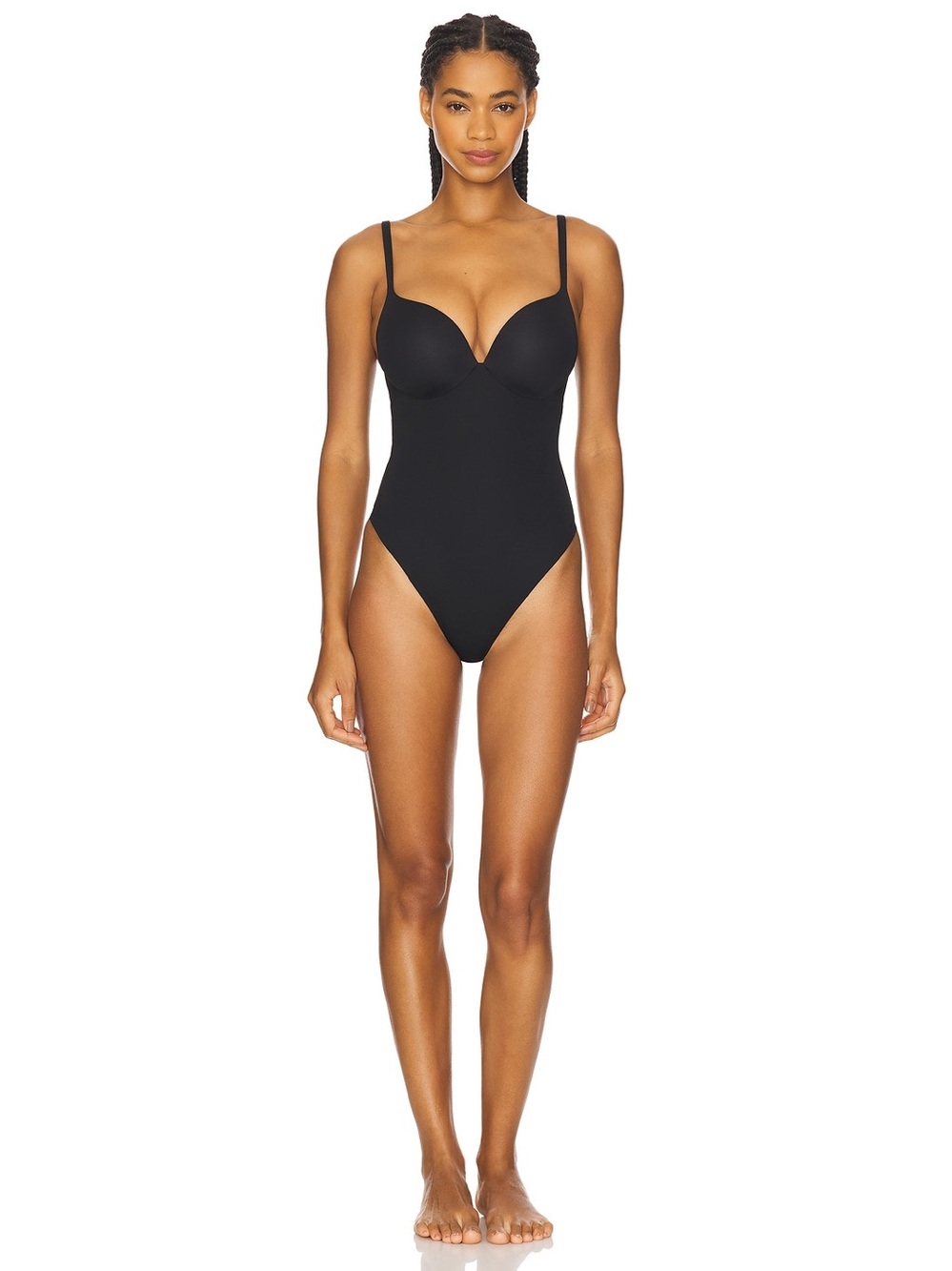 SPANX Push-up Thong Bodysuit in Black Onyx Ultimate Body